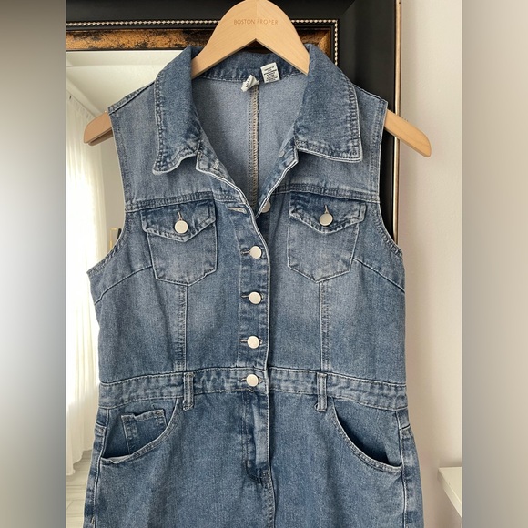Joie Sleeveless Classic Denim Mini Dress - Picture 3 of 5